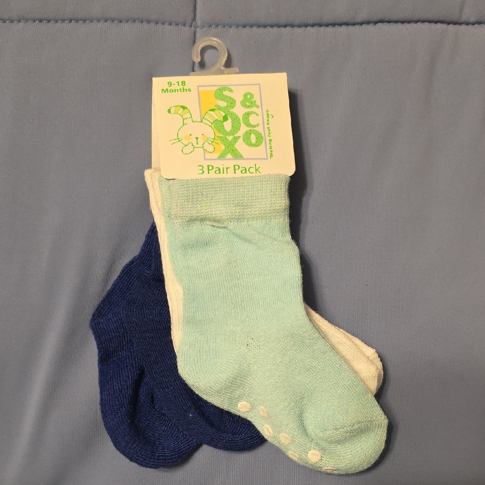 Sox &Co. 3 Pair Baby Boy Socks - 9- 18 Months